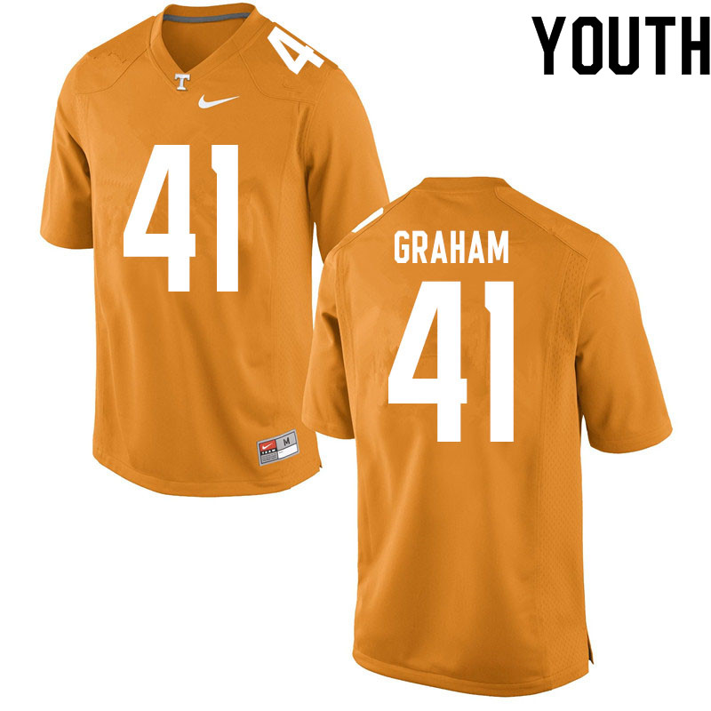 Youth #41 Brett Graham Tennessee Volunteers College Football Jerseys Sale-Orange
